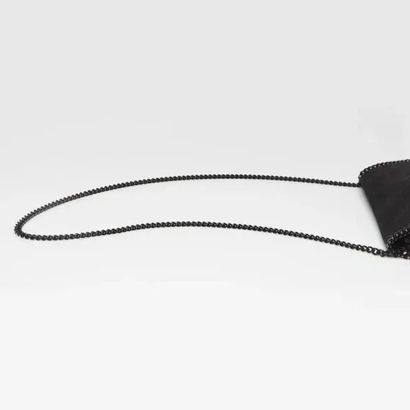Stella McCartney Black Shaggy Dear Faux Leather Mini Falabella Bag